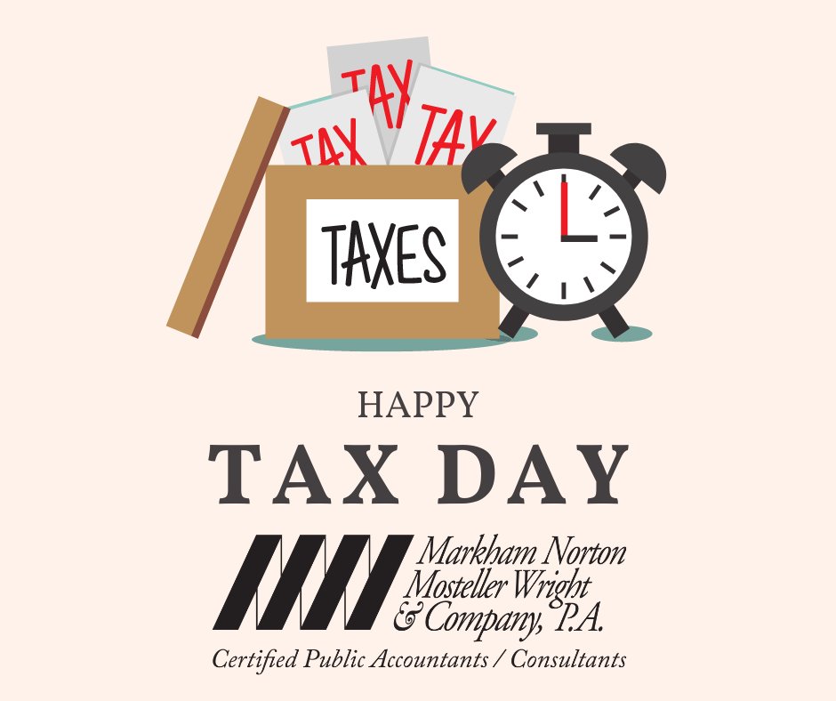 MNMW's tweet photo. Just a reminder that today is Tax Day! Make sure to file your return today or file an extension. As a reminder, the extension allows you to file your return at a later date but, any taxes due must be paid today.
#MNMW #TaxDay #TaxTime #TaxDeadline #TaxExtension #CPAs #Accountants https://t.co/XljPi1PpYX