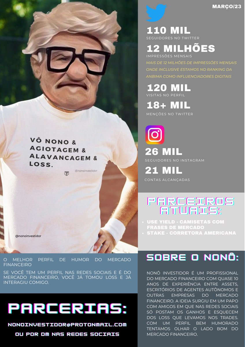 nonoinvestidor's tweet photo. JÁ QUE ATÉ O TIO RICCO ESTÁ VENDENDO CURSO, NADA MAIS JUSTO QUE EU, O MAIOR INFLUENCIADOR DE LOSS DO MERCADO BRASILEIRO PEGAR UMA BOQUINHA...

AGORA TEMOS UM MEDIA KIT... 

AMERICANAS, LIGHT, COGNA, IRBR, ME MANDEM DM

PARA MAIS INFOS: nonoinvestidor@protonmail.com https://t.co/Uk6lW41rul