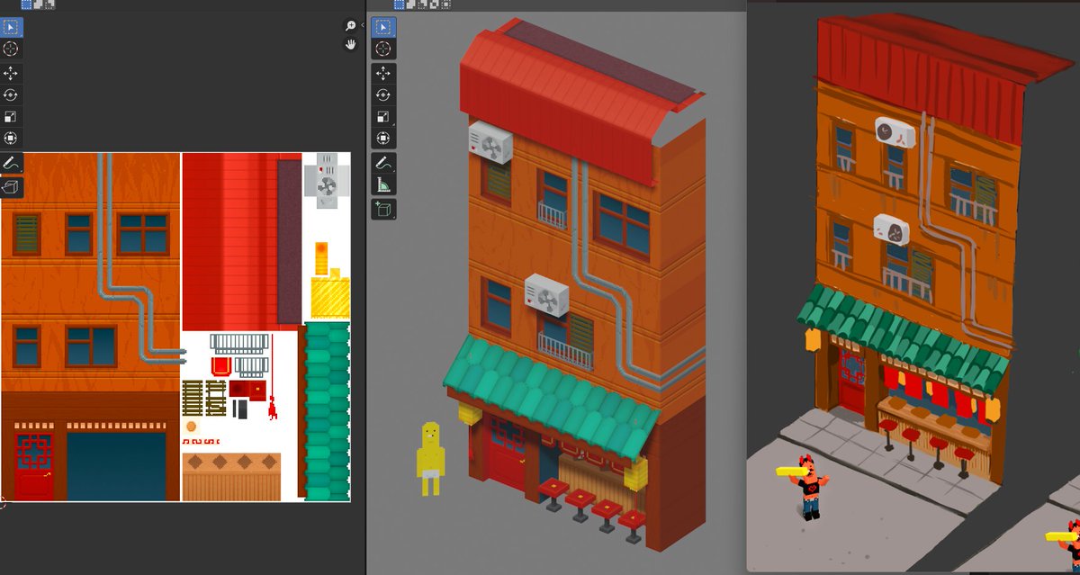 ChainersGame's tweet photo. 🚨 We haven't shown you this before!

📸 In-game sneak peeks 📸

Working on the environment for our mini-game! 🏘🌳

The design is subject to change as this is a mockup, but you should definitely expect something very COOL! 👀

What do you think? 🧐👇 https://t.co/jJDoZ8FVRe