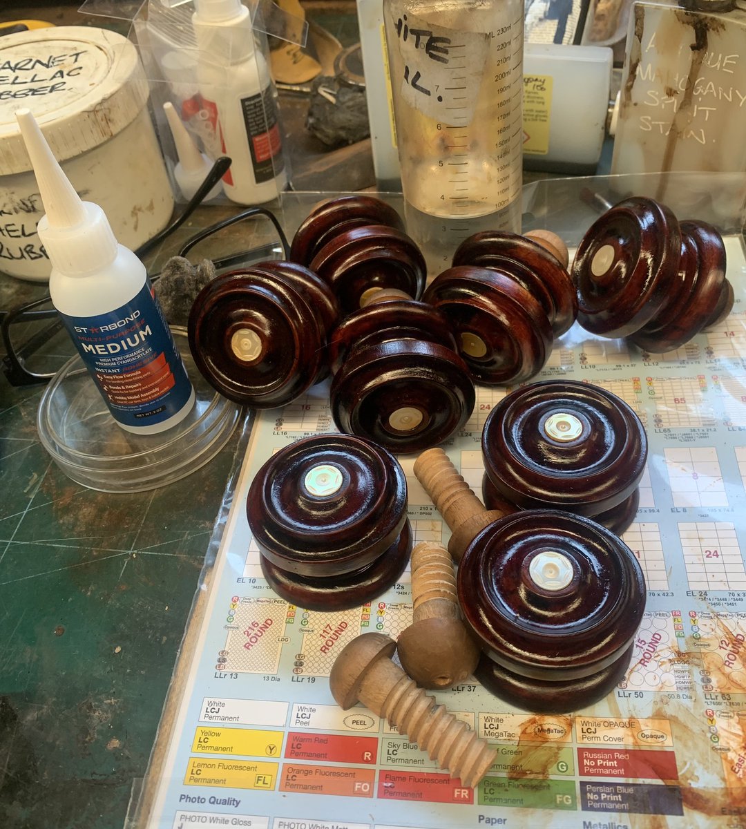 2016industrial's tweet photo. Knob restoration day ππ₯΄π€£ #restoration #repair #workshop #antique #antiquefurniture #woodenknobs https://t.co/Y4wm59KCfQ
