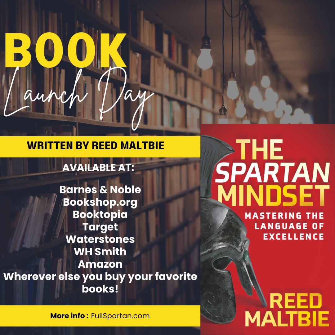 Today is the day! The Spartan Mindset releases today and you can find it at your favorite bookstore. If you buy a copy, drop me a comment or message me! Thanks for all the support! The launch was better than I could have imagined.