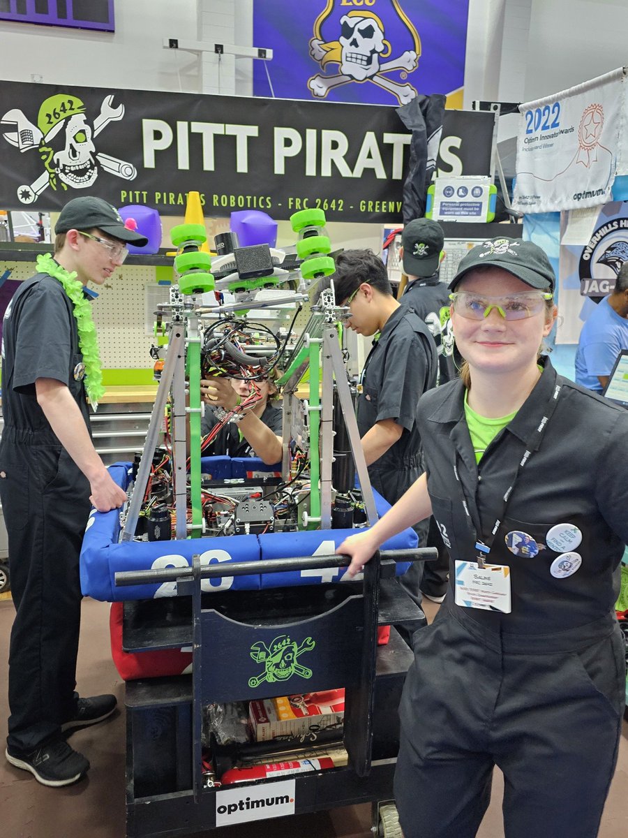 pittpirates2642's tweet photo. Almost halfway to Houston to compete at the FIRST World Championships. The pit and robot are on the bus with the team and we are pumped to be on Newton's field!  We are excited to represent Pitt County and NC at the Worlds!
@252Buzz @wnct9 https://t.co/nOFDUZM5VU