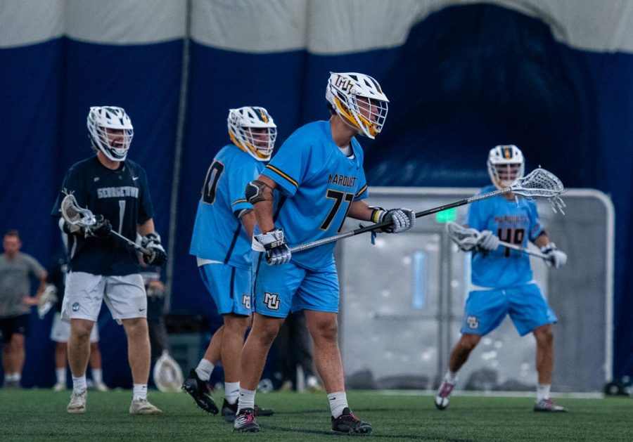 MUWireSports's tweet photo. In many ways, Mason Woodward is the epitome of an American-born lacrosse player.

His legacy with @MarquetteMLax is also setting the way and standards for future players. #mulax

Story by @avamaresMU: https://t.co/5iVMzhsfS4. https://t.co/W9xvfQK33E