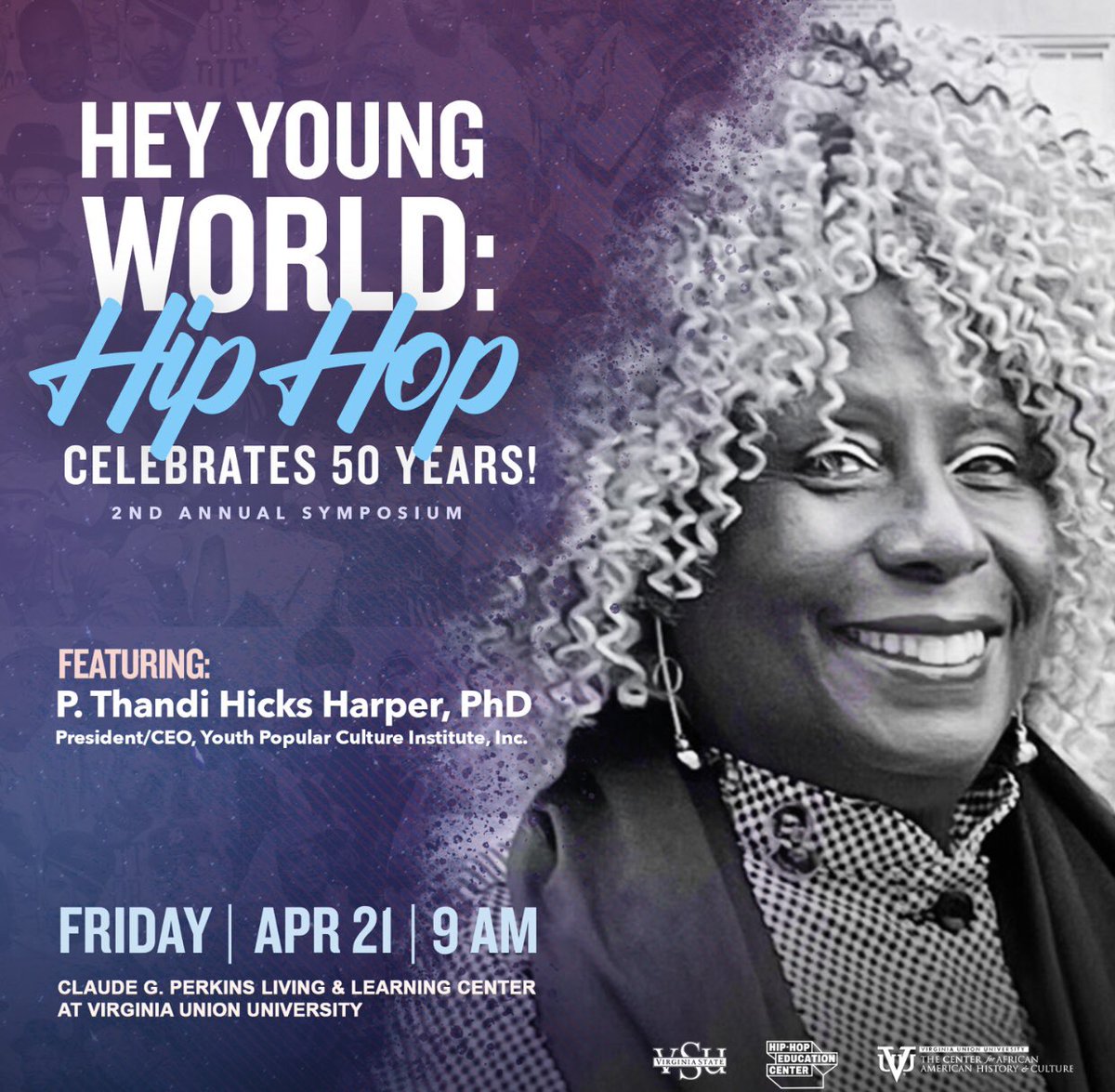 DrHicksHarper's tweet photo. Excited to learn & share with some dope presenters at this #HipHop50 symposium. #hiphopeducation #hiphoped #hiphopdev #hiphopstudies Come thru‼️ https://t.co/bSFVf86xFC