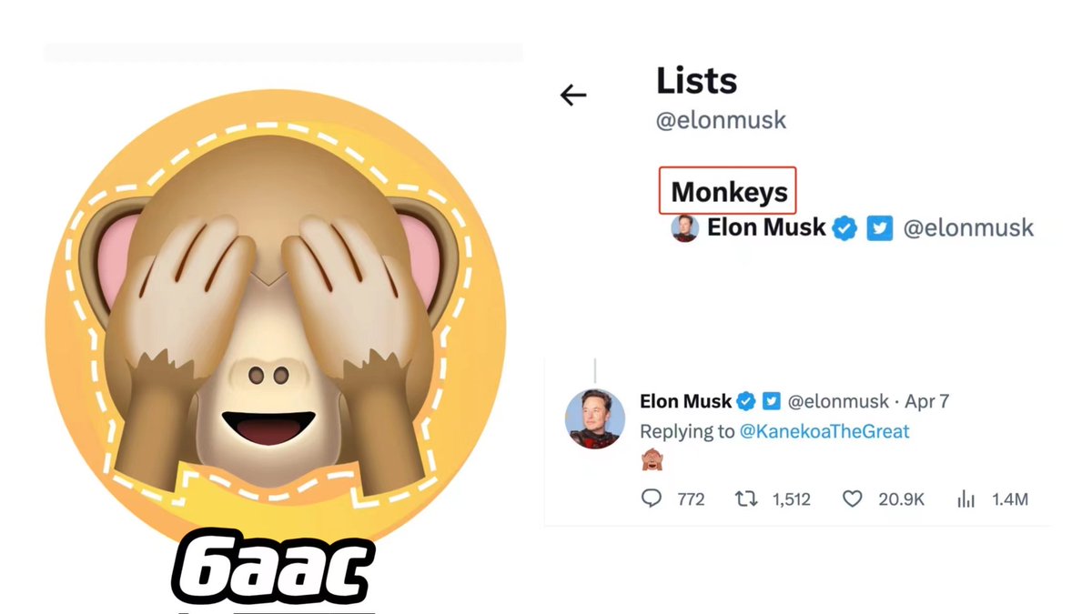 bfbvvvhg's tweet photo. @BddVenture The #Monkeys community is undergoing reconstruction/brand upgrade. It refers to the monkeys on Elon Musk’s list, and is also his preferred emoji expression pack, including "see no evil". 
@monkeys_erc
 
0xf2a22b900dde3ba18ec2aef67d4c8c1a0dab6aac https://t.co/UzAu3VR6ZE