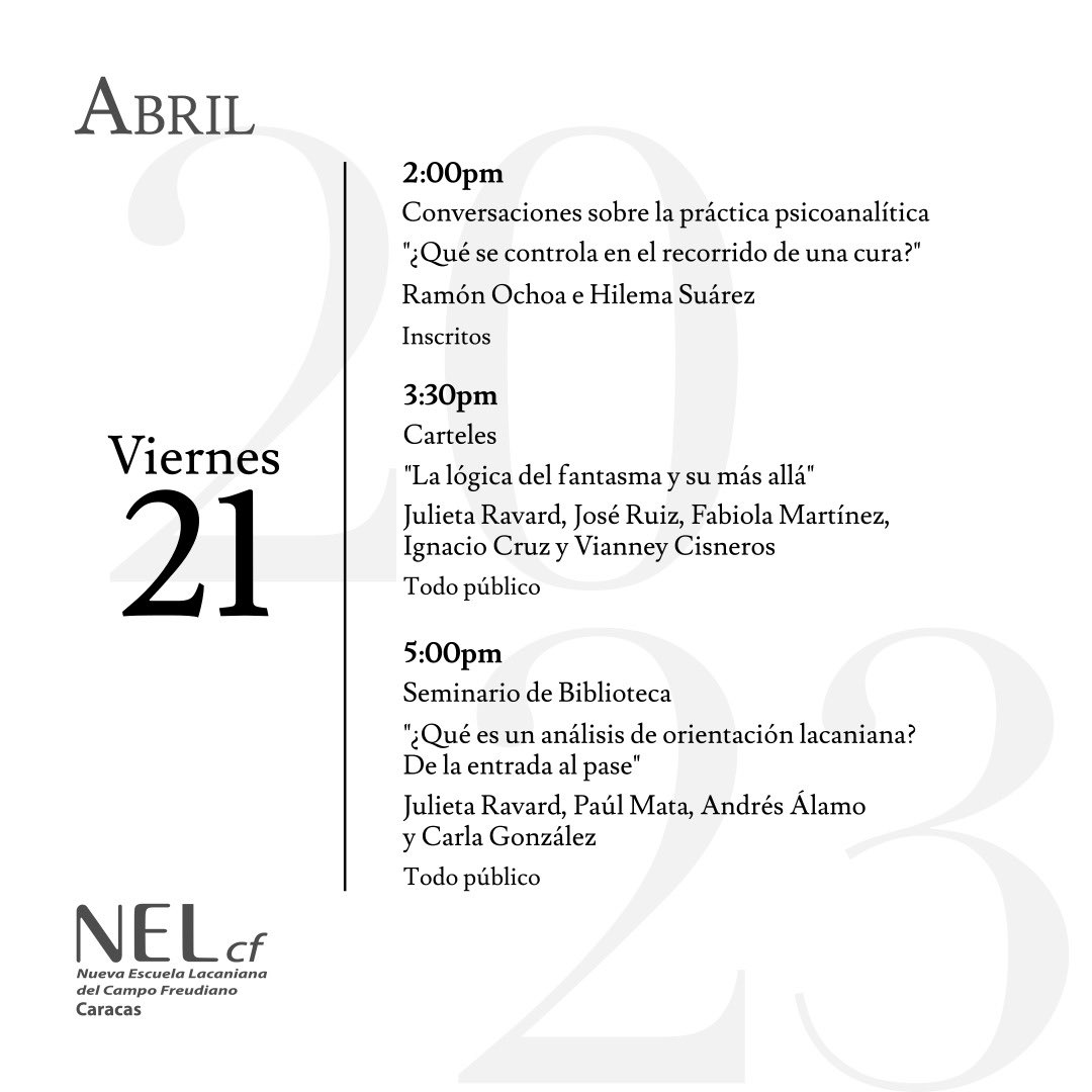 NelcfCaracas's tweet photo. Nuestras actividades de este #viernes  21 de abril https://t.co/5Npk7YxUrc