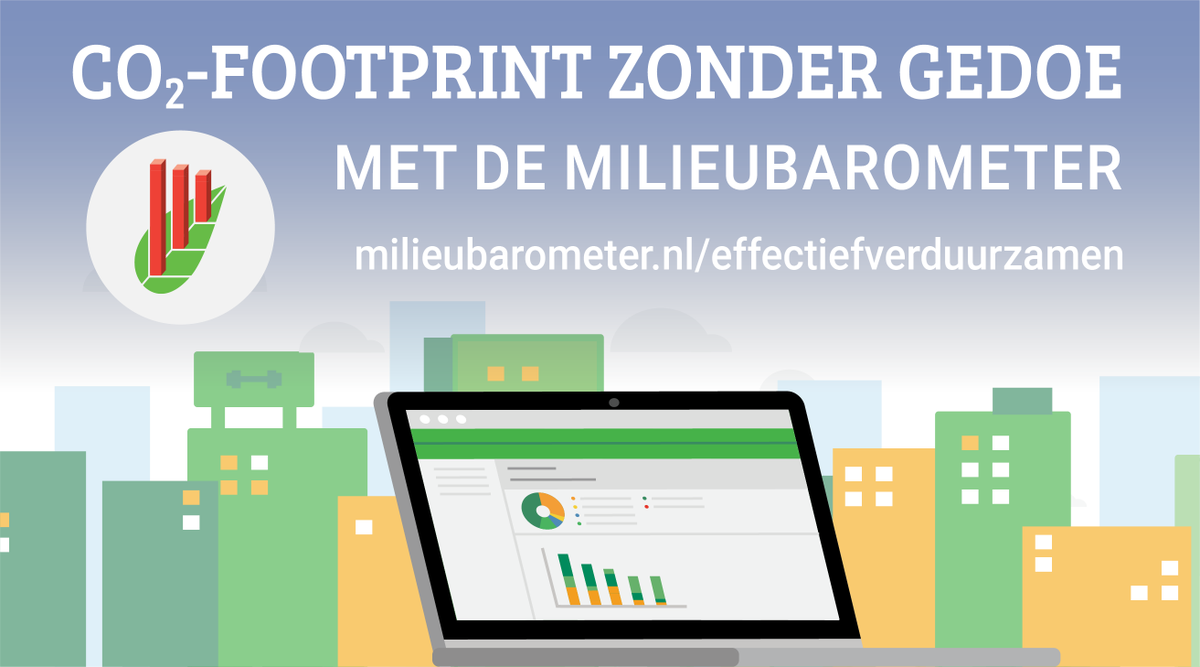 Start nu met effectief #verduurzamen. Je CO2‑footprint zonder gedoe met de #Milieubarometer >> milieubarometer.nl/effectiefverdu…