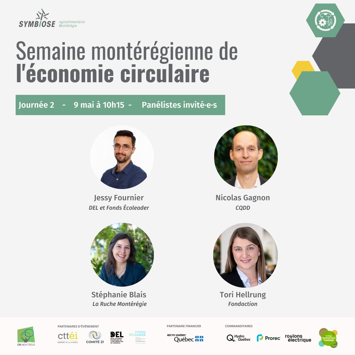 2e journée en ligne de la Semaine montérégienne de l'économie circulaire
🗓️ Mardi 9 mai
Nous aborderons le fonctionnement de la comptabilité en #économiecirculaire puis les différentes offres de financement disponibles pour porter des initiatives
Billets👉bit.ly/432sLAX
