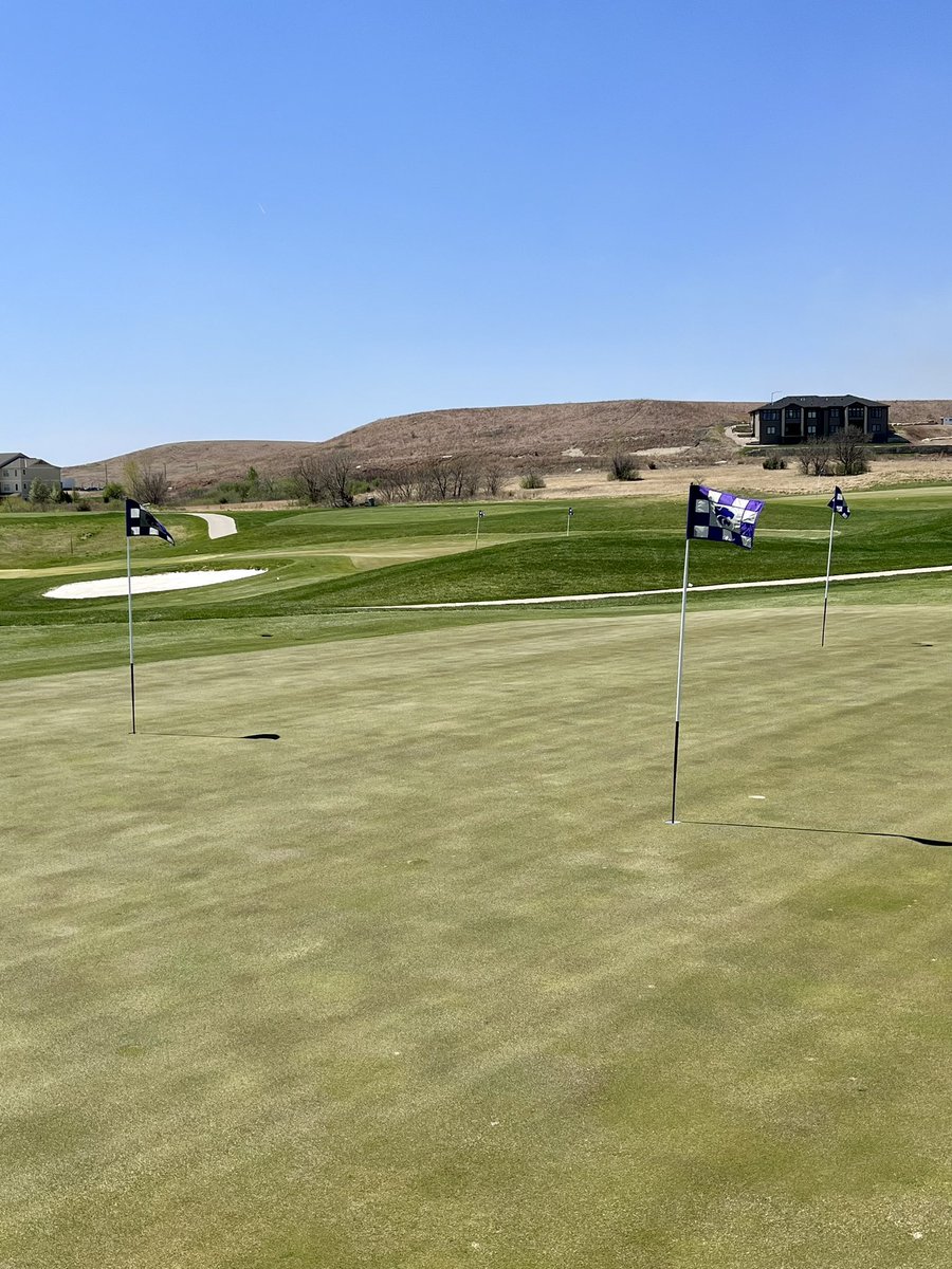 KStateMGolf's tweet photo. Our K-State Golf Short Course is looking 🔥!! Huge shoutout to @mattgourlaycgcs and his staff for always taking care of us and @KStateWGolf 👍🏻⛳️ https://t.co/UkxNQfFlR9
