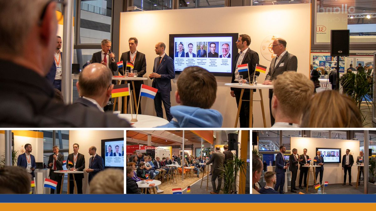 Im Holland High Tech Pavillon wird diskutiert, welche Chancen grüner Wasserstoff bietet. #HM23