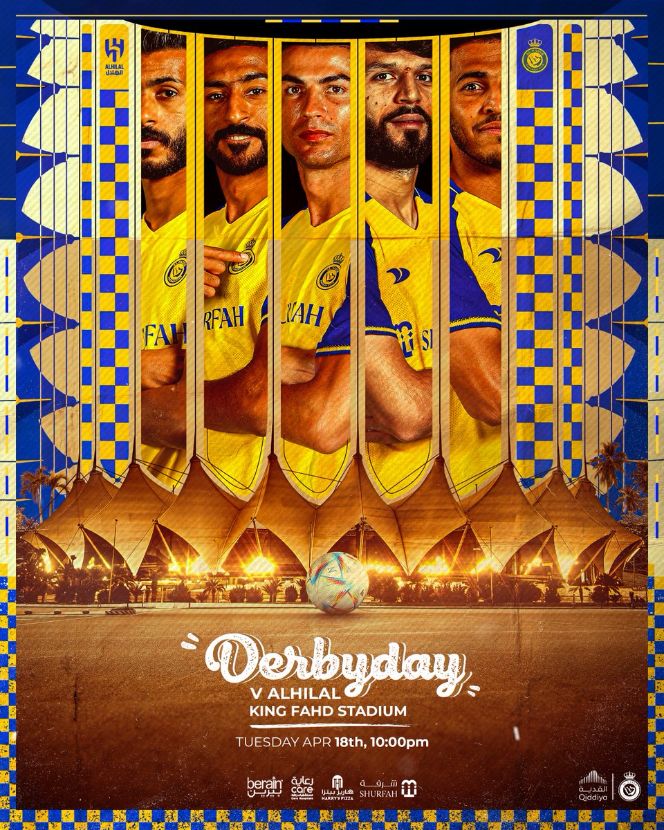 يـــوم المبــاراة 🤩

🆚 | ⁧#النصر_الهلال
⏱ | العاشـرة مساءً
🏟️ | استاد الملك فهد الدولي
 
والموعد بإذن الله ⁧#نصر⁩ 💛