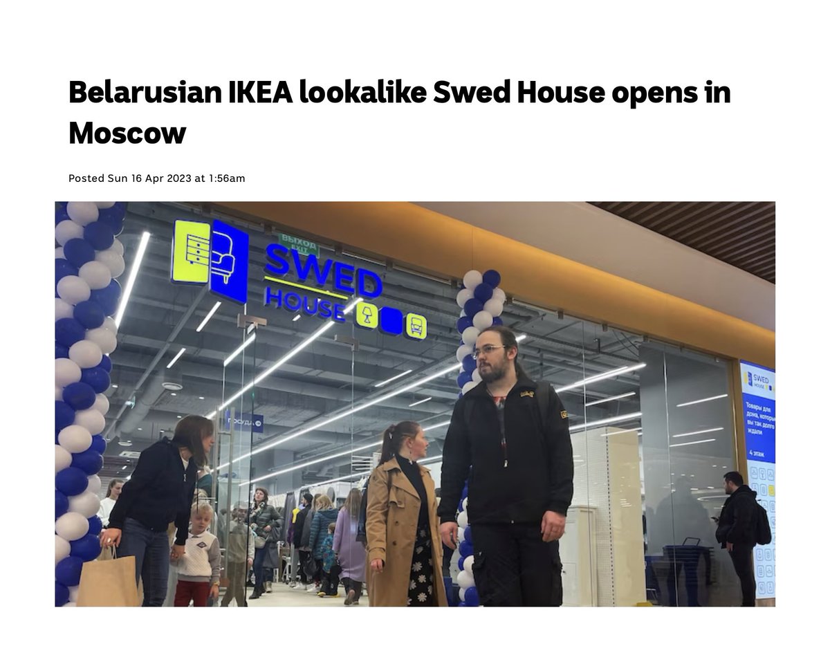 #SwedHouse ☠️😆
￼
"We are not IKEA — we aim to be like #IKEA, we have our own brands, our own goods. Yes, we have IKEA items as well," said Swed House general director Mamedali Kasymov. #Russia