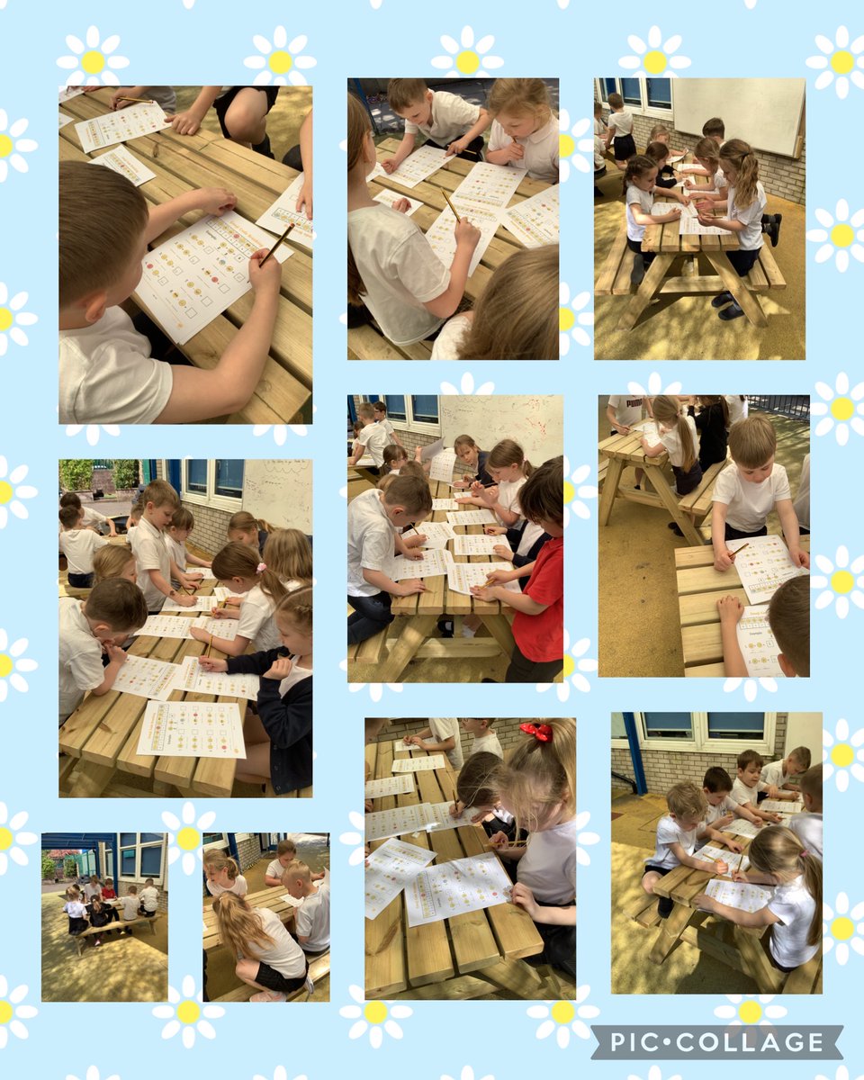 MasefieldCP's tweet photo. A beautiful afternoon in KS1 Maths Enrichment. We took our learning outside and enjoyed the spring sunshine whilst completing our emoji code cracking maths! Great job KS1! #mathsenrichment #maseRICH #outdoorlearning https://t.co/5lxnWDSagv