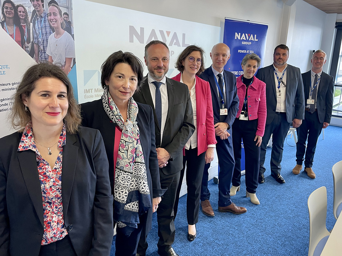 ✍️ [Partenariat entreprise] Le leader européen du naval de #defense @navalgroup et @IMTFrance #IMTAtlantique @MINES_StEtienne @IMTMinesAles ont signé ce jour un accord cadre Lire l'Actu 👉 bit.ly/3mFdmGg #industrie #futur #ia #énergie #ingénieur #innovation