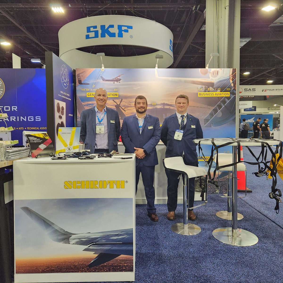 SCHROTH_Aero's tweet photo. #MROAM / #MALMS 2023 Day 1.  Stop by our Booth #4152 to meet the team, including @Sean_Padfield, for the latest in safety restraint crew and passenger solutions for #commercialaviation and #militaryaviation https://t.co/8ts9ISV4Ib