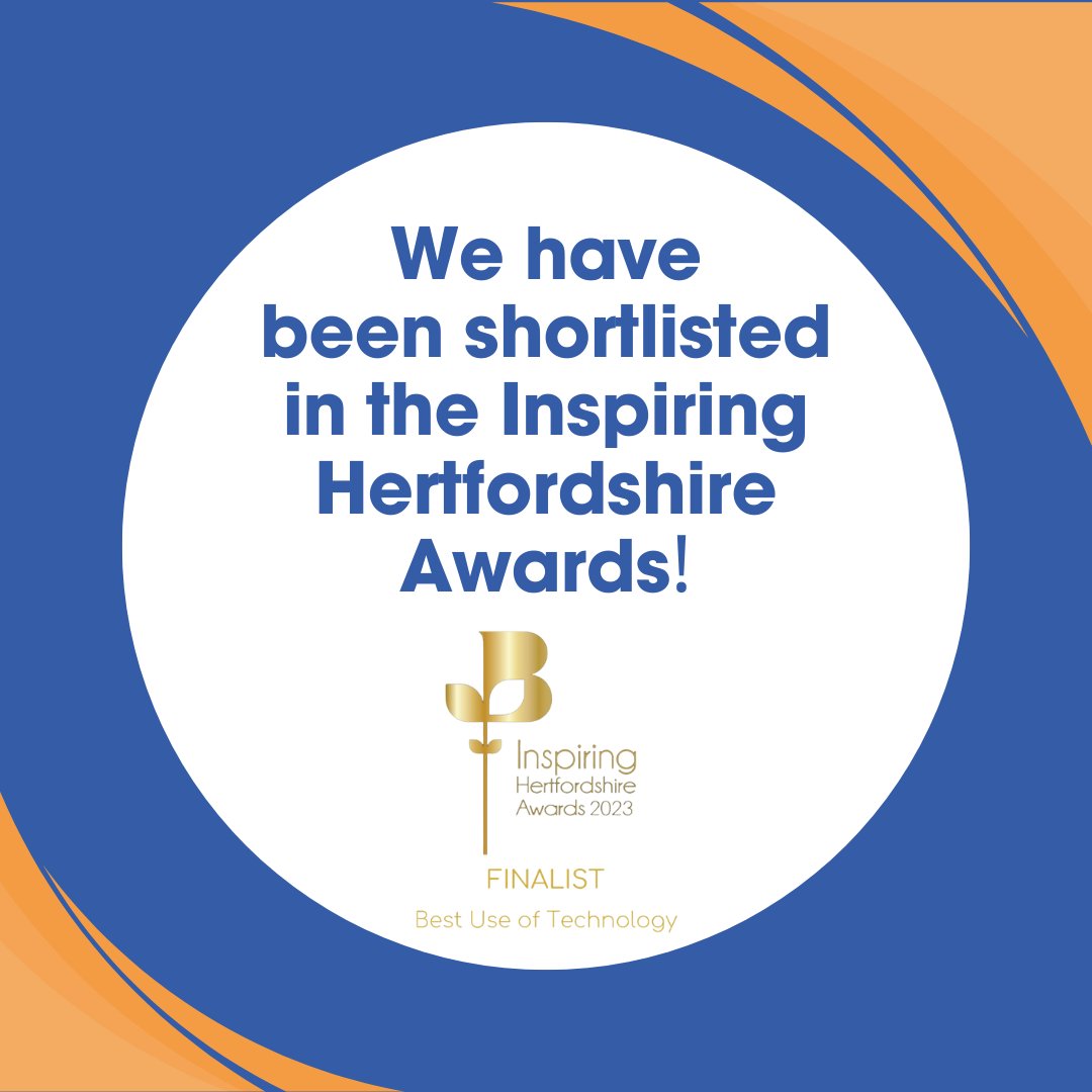 We are pleased to announce that we are finalists in the #InspiringHerts23 Best Use of Technology category!

It is an honour to be shortlisted amongst such incredible local businesses.

Good luck to all the finalists!

@HertsChamber @BarclaysUK #HertsBusiness #StAlbansBusinesses