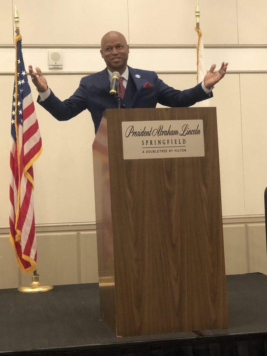 Enjoying listening to <a href="/SpeakerWelchIL/">Speaker Emanuel “Chris” Welch</a> open the <a href="/ILChamber/">Illinois Chamber</a> #chamberday2023 with a welcome to Springfield, which is “getting back to boring (in a good way)”