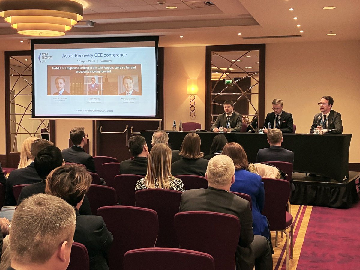 LitFin_CZ's tweet photo. Another successful conference in the books! We were thrilled to attend the Asset Recovery CEE conference in Warsaw last week, discussing the latest developments in litigation finance and asset recovery. Thanks to the organizers and to all the speakers #LitFin #litigationfinance https://t.co/yN9pIpUby8