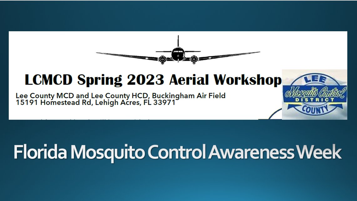 PascoMosquito's tweet photo. Continuing education helps #PCMCD staff learn from leading experts about best management practices & share local advances in our own program. Several of our staff are traveling to #LeeCountyMosquitoControlDistrict's Aerial Workshop this week and providing 2 presentations! https://t.co/GrhVOxl8yV