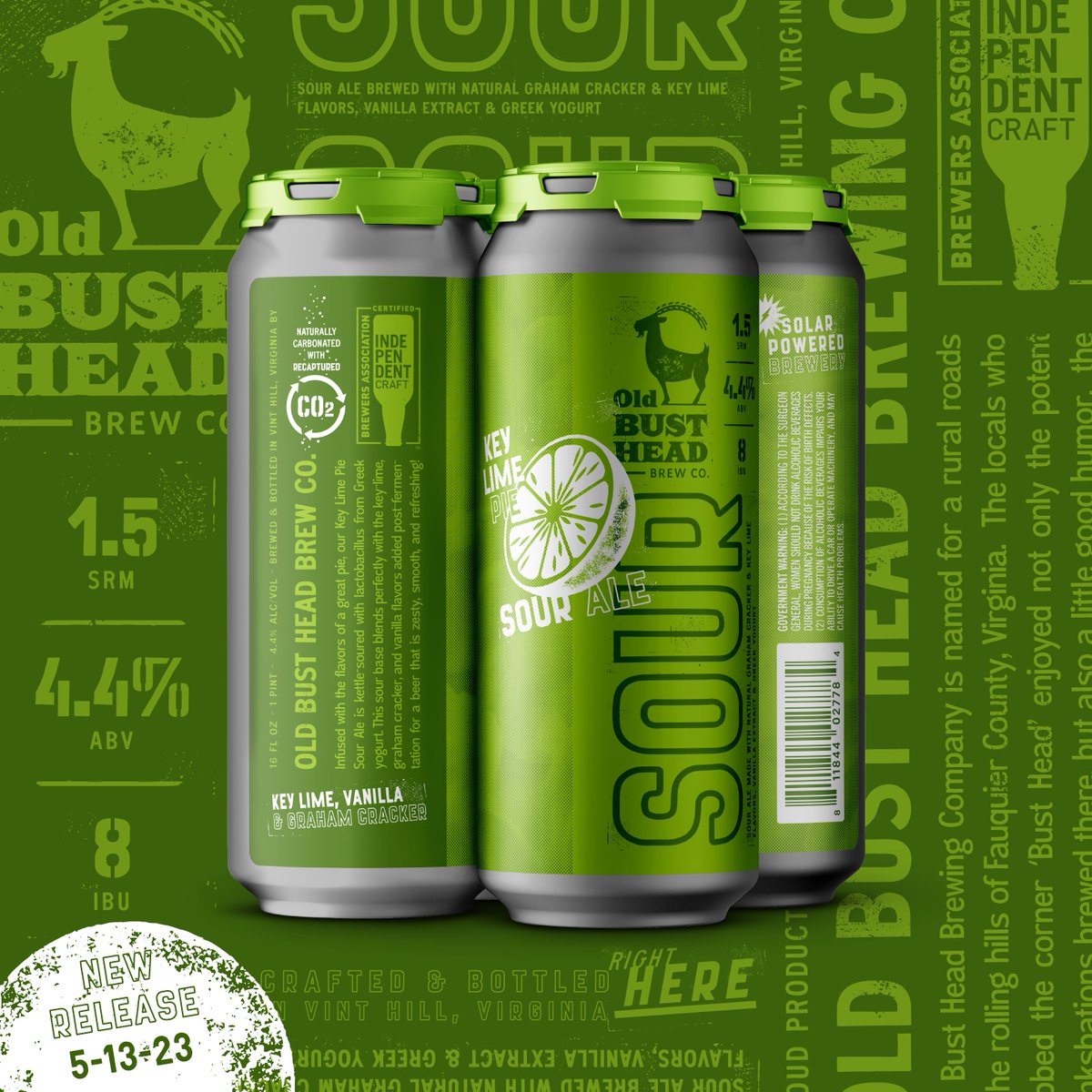 You already know there's already a lot to look forward to with the Spring Market 5/13 but we thought we'd sweeten 🥧🍻 the deal with a new can release.

Key Lime Pie Sour Ale will be available in 4-pack 16oz cans starting 5/13 for the Spring Market!