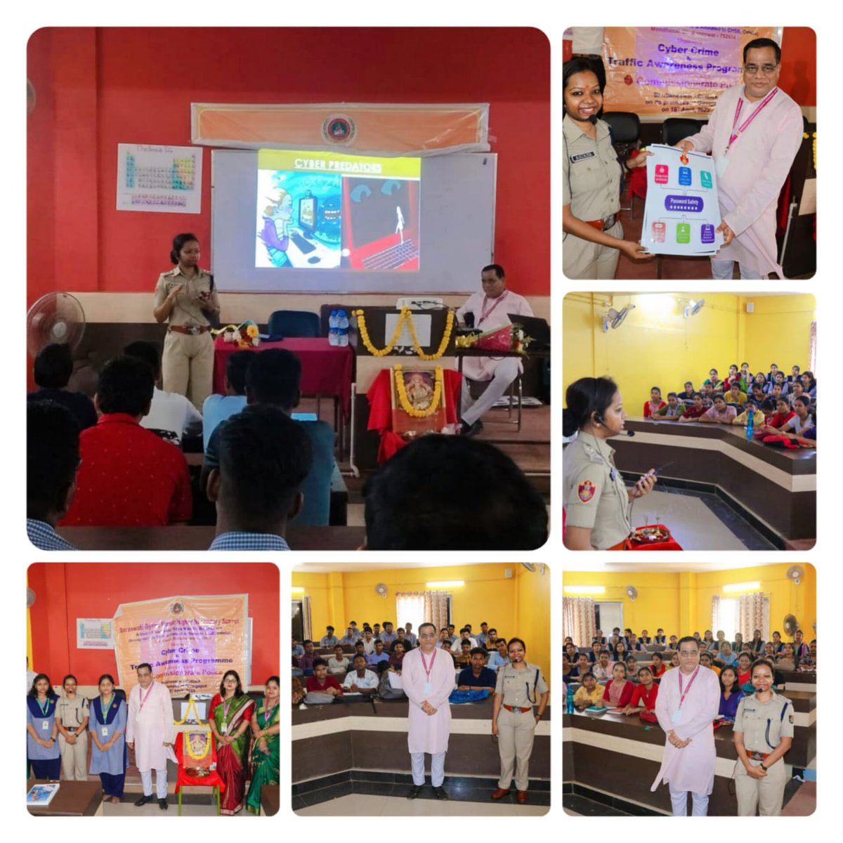 cpbbsrctc's tweet photo. #LetsBeCyberSafe
#CyberCrimeAwarenessProgramme
We had an insightful session on Cyber Crime,Traffic Awareness at Saraswati Gyana Mandira Higher Secondary School under Chandaka PS. Around 120 students from +2 Science along with Faculties attended the programme. https://t.co/comwc1qN5W