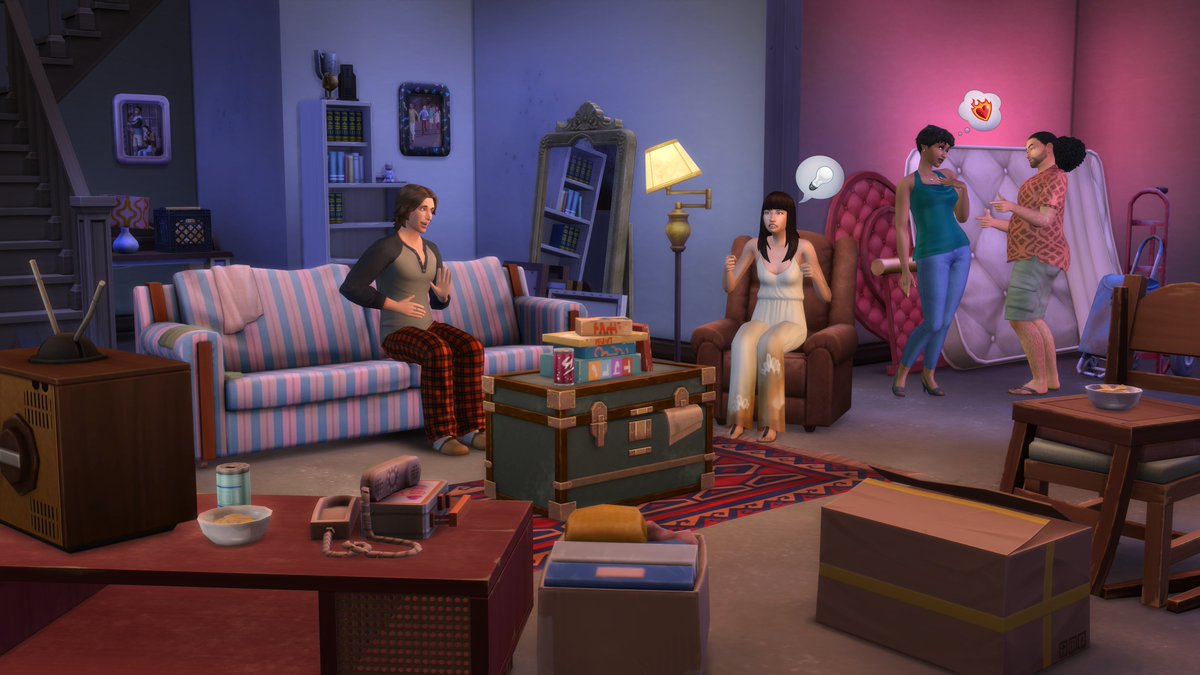TheSims's tweet photo. Uncover forgotten favorites &amp; hand-me-down gems with The Sims 4 #BasementTreauresKit 🛋 With wear and tear from lots of use &amp; love, create new memories from the old that add a little history to your décor 🏡💚 https://t.co/xYgeY2O03r
