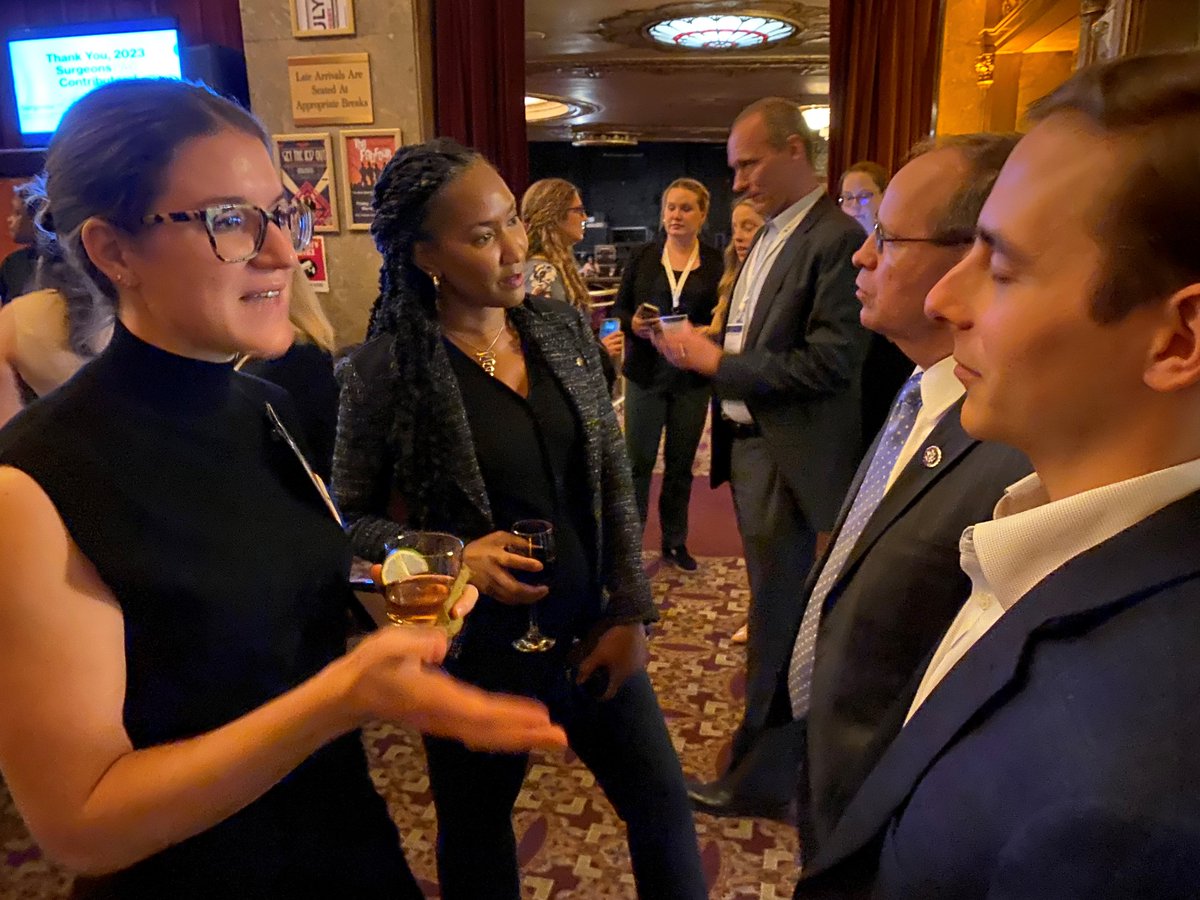 UNCSurgery's tweet photo. Props for advocacy and leadership to #UNCSurgery Chief Resident Ursula Adams, MD focused on important talks at #ACSLAS with 1) ACS Exec Director @pturnermd, NC Rep @GMMD4Greenville &amp; Aide at College Leadership &amp; Advocacy mtg. 2) Charles Mabry, MD, FACS, ACS liaison w/HHS  &amp; CMS https://t.co/C5pcZ2li1Y