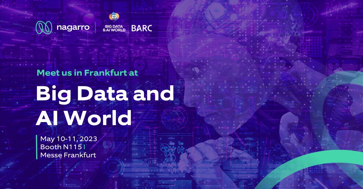 Nagarro's tweet photo. Meet us at booth #N115 at @BDWFrankfurt, Germany´s leading event for Big Data & AI technology. With our partner #SAP, discover the capabilities of a data-driven and intelligent enterprise and speak with our experts to unlock the power of technology. https://t.co/Yq5ecEOMLP https://t.co/wTWhMiQNcO