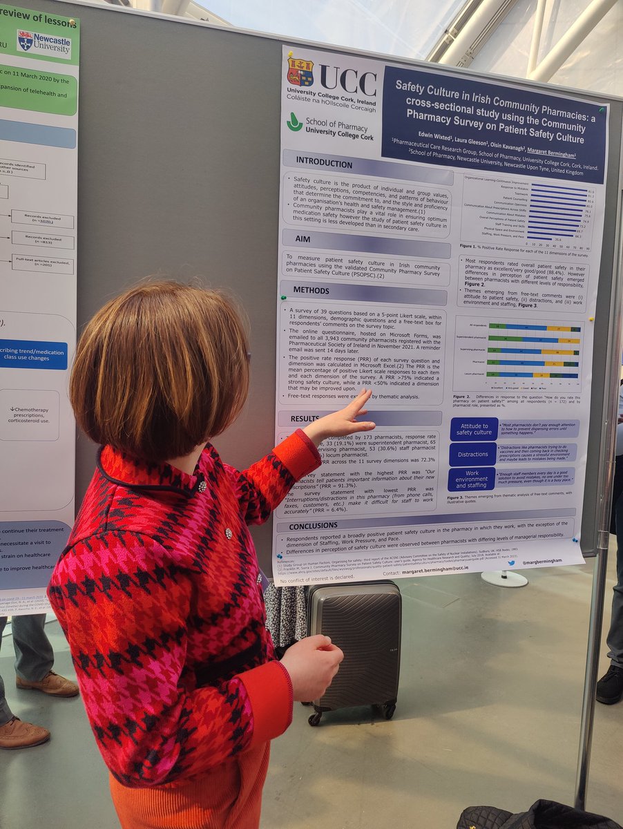 PharmCareUCC's tweet photo. @MargBermingham presenting on community pharmacists' views on safety culture in Irish community #pharmacies

This important #research was done by Edwin Wixted as part of his MPharm dissertation @Pharmacy_UCC #HSRPP2023 https://t.co/Yxk2riPimH