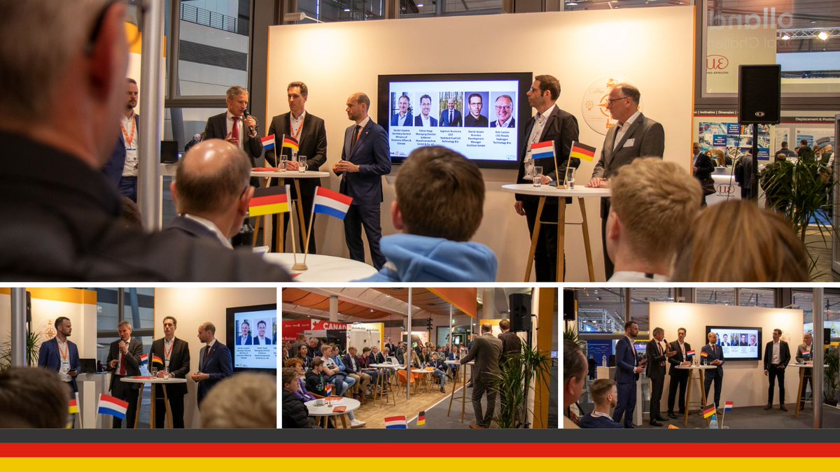 Op het Holland High Tech Pavillon op de Hannover Messe worden de mogelijkheden van groene waterstof besproken. #HM23
