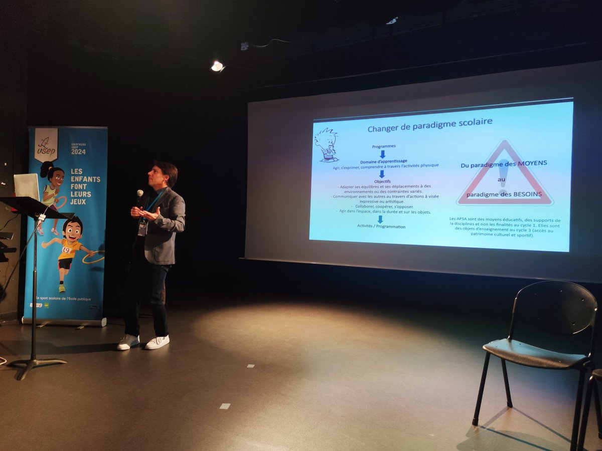 [Stage des dirigeants] Fabrice Delsahut, maître de conférences à l'<a href="/inspe_paris/">INSPÉ Paris</a> intervient s/ les enjeux de l'#EPS dès la maternelle : " Passer du paradigme des moyens au paradigme des besoins est essentiel"