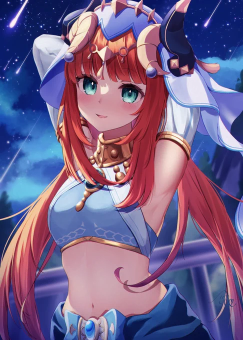 #再掲したらフォロワーが増えるらしい お気に入りの原神絵をぺたり 