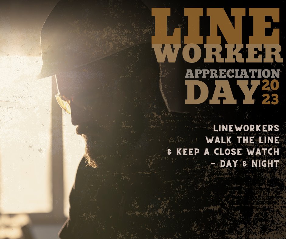 UtilityPioneers's tweet photo. Today and every day, we love celebrating lineworkers!
This is one of the graphics our Pioneer Social team created for members to use today to #ThankaLineworker. Like it? Learn how to get custom social content: https://t.co/FLq9LpLzka.
#UtilityPioneers #CoopNation https://t.co/UlilfX4wbe