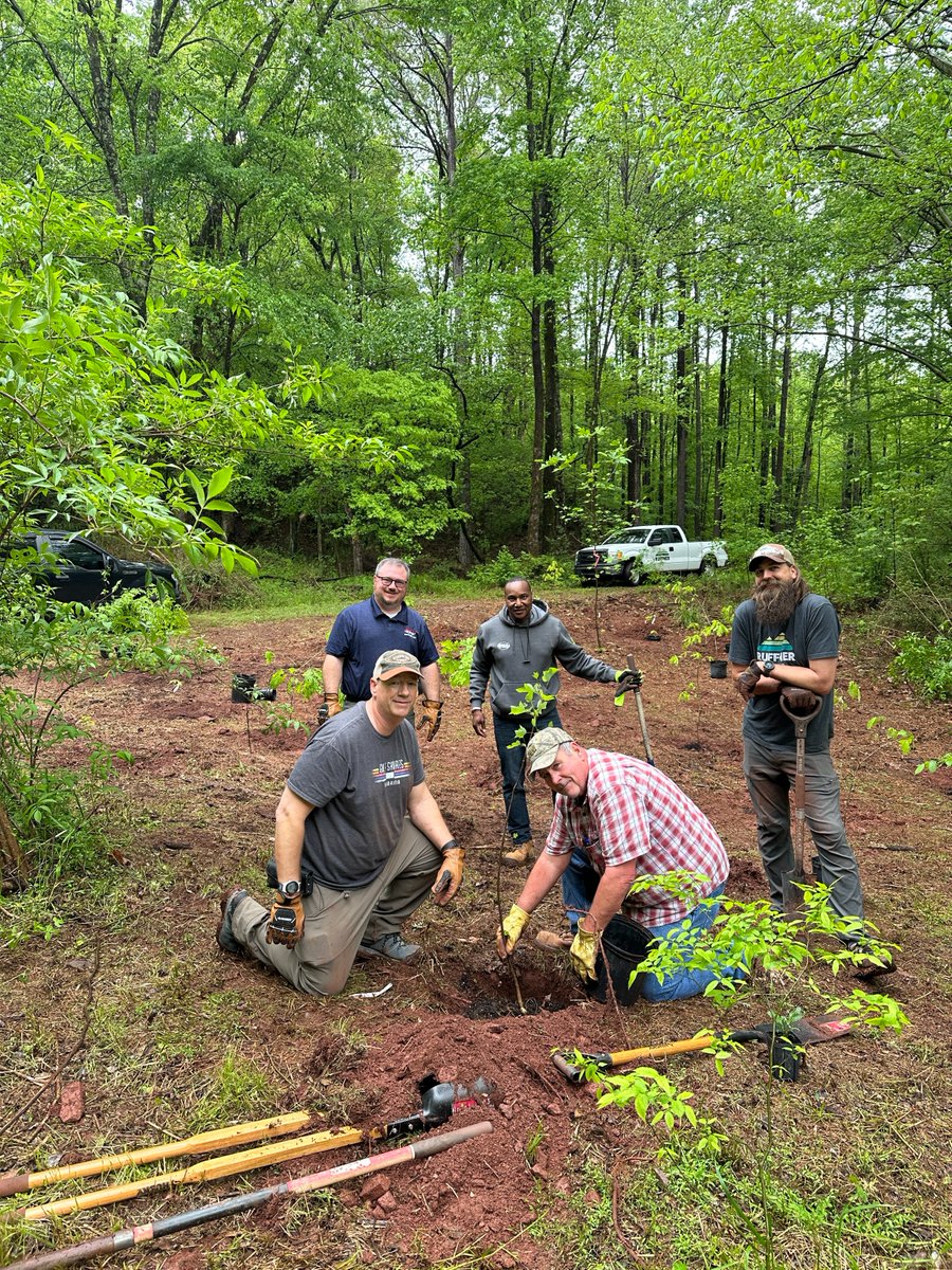 chase_hively's tweet photo. Tree-mendous project last week in #Birmingham, where our Ready Mix USA team removed invasive species and planted 40 #native #trees as part of a #restoration project at @RuffnerMountain in celebration of #Sustainability Month at @CEMEX_USA @Jenkins523 https://t.co/i3oObxqULQ
