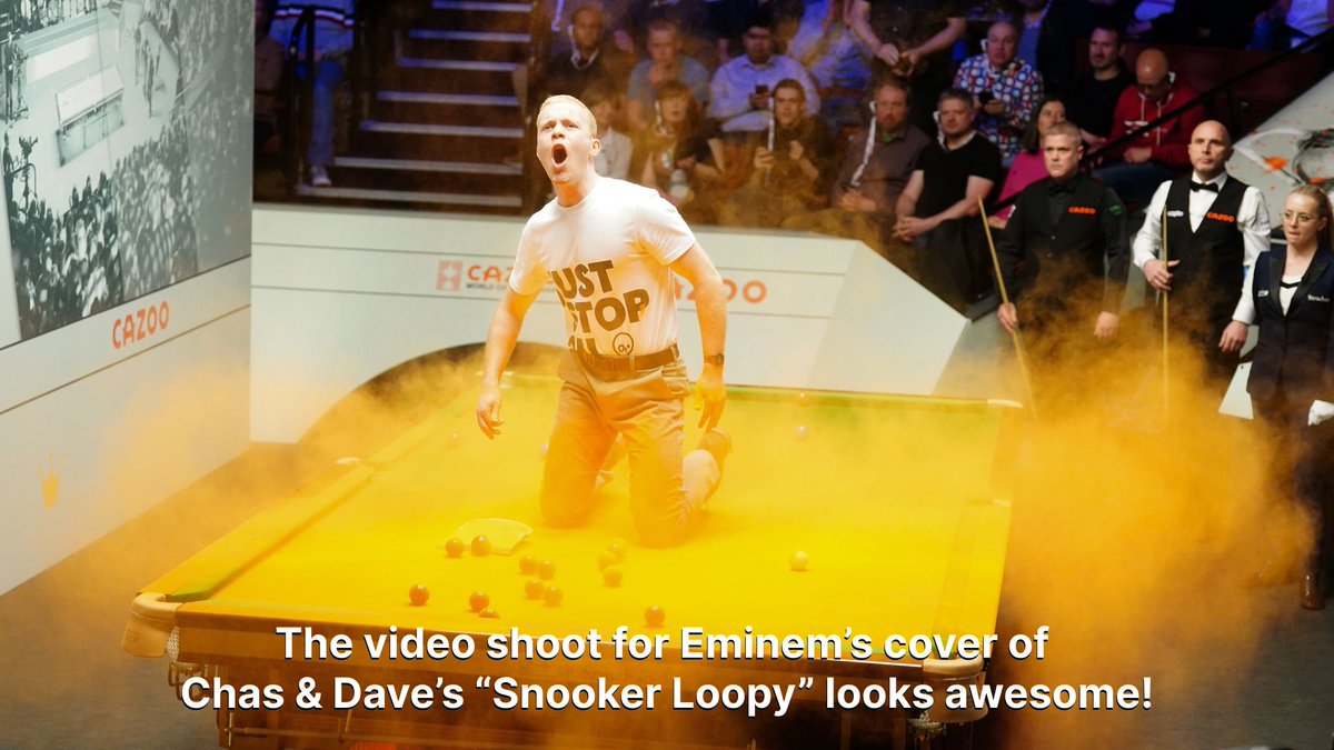 MarkBingley's tweet photo. Nuts are we... #snooker #worldchampionships #eminem #chasAndDave https://t.co/VT7BNM4MhW