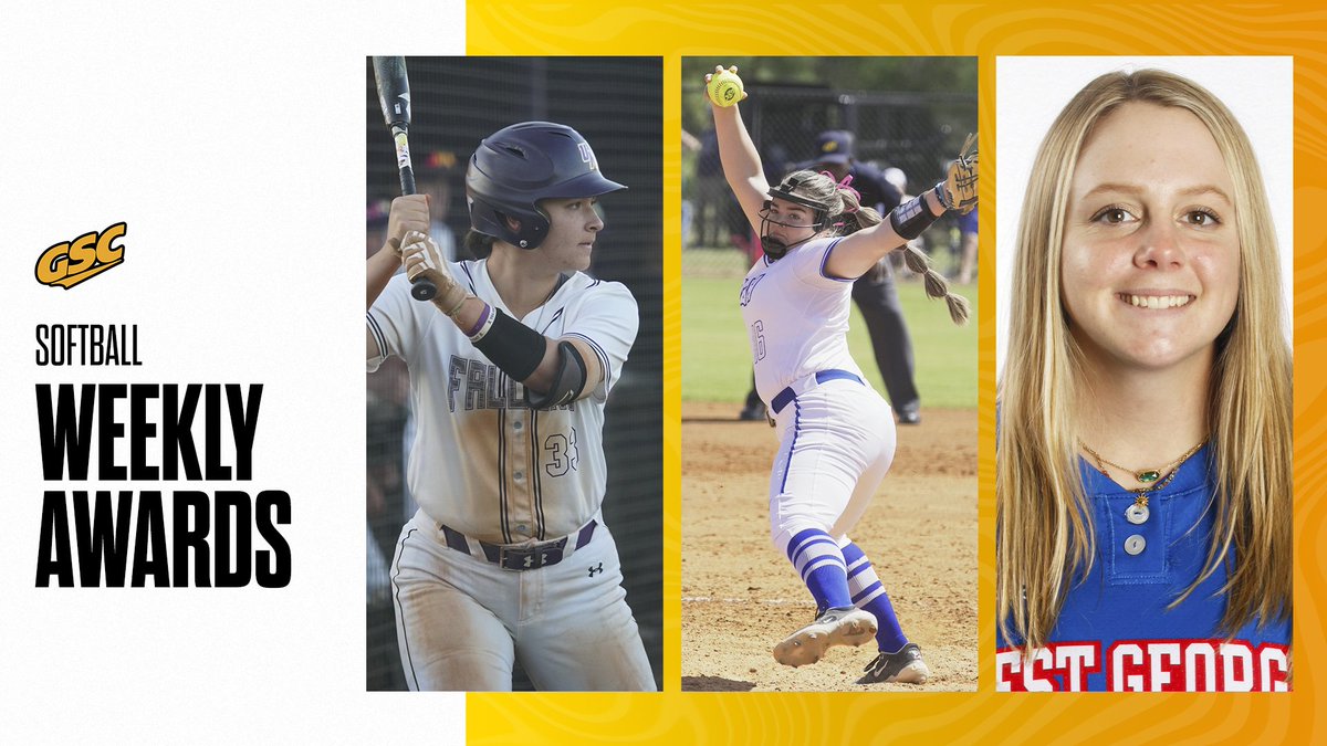 GulfSouth's tweet photo. After posting solid numbers and helping their teams to series wins, @MontevalloSB's Alisha Lanyon, @UAH_SB's Huntsville's Katie Bracken and @UWGSoftball's Emma Nixon took home weekly #GSCsb honors (Apr. 18)

📰 https://t.co/q3xew77hyZ https://t.co/KyZHopKoDE