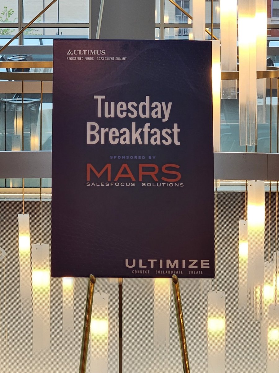 SFSMARS's tweet photo. Hope you enjoyed breakfast today, thank you for stopping by and connecting with us!
Ultimus Fund Solutions 
#ultimusclientsummit #thankyou https://t.co/u07fCRrTpu