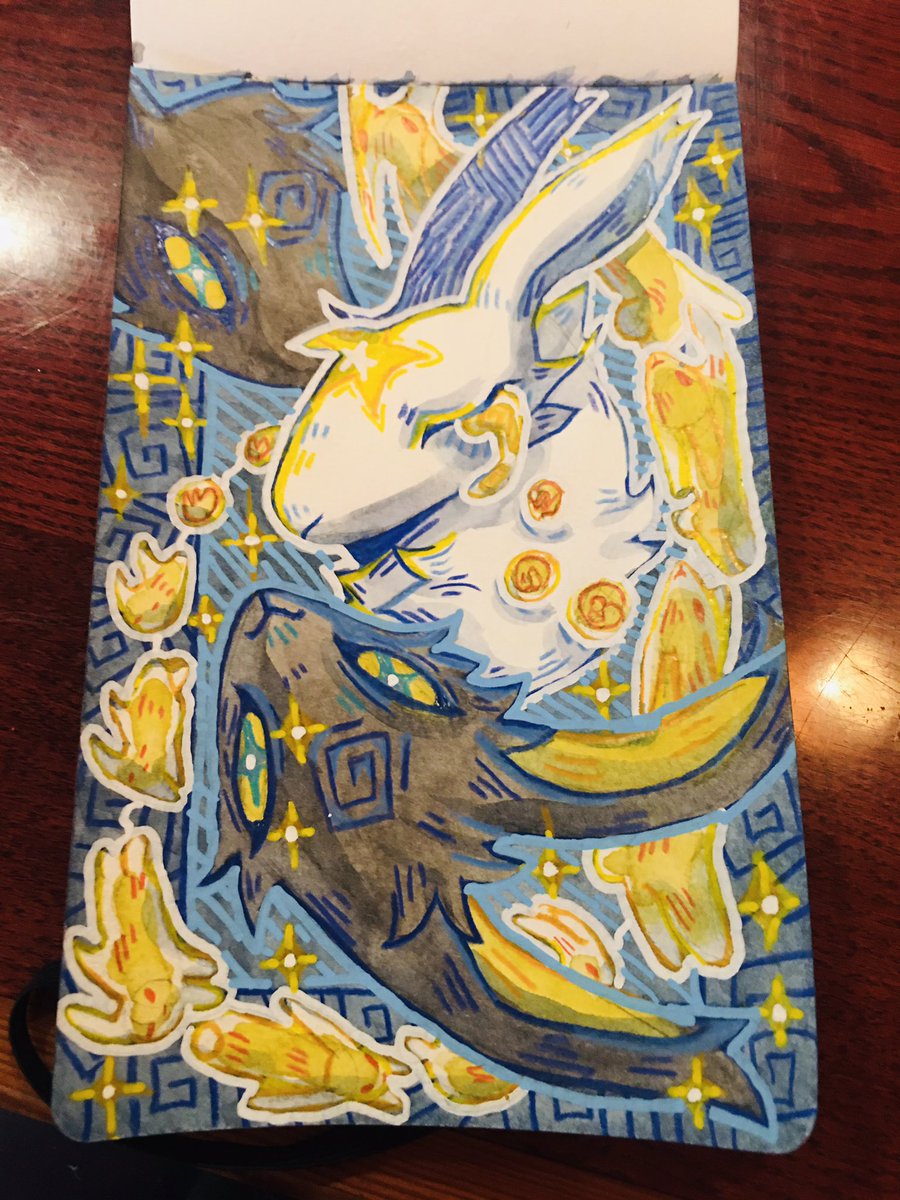 Marshy9999's tweet photo. 🌙REBIRTH⭐️ Watercolour and pencil ✨#hare #rabbit #INDIGENOUS https://t.co/FO2Nm9Ek4x