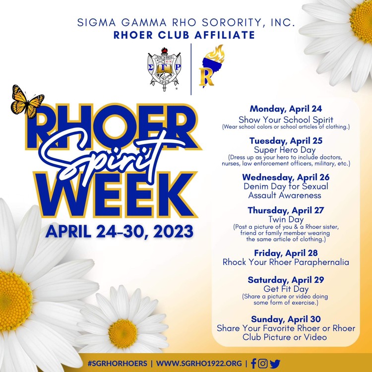 SRhoers's tweet photo. National Rhoer Spirit Week is April 24th-30th. Don’t forget to post your pictures or videos using #RhoerSpiritWeek. https://t.co/4JgjAGyoeN