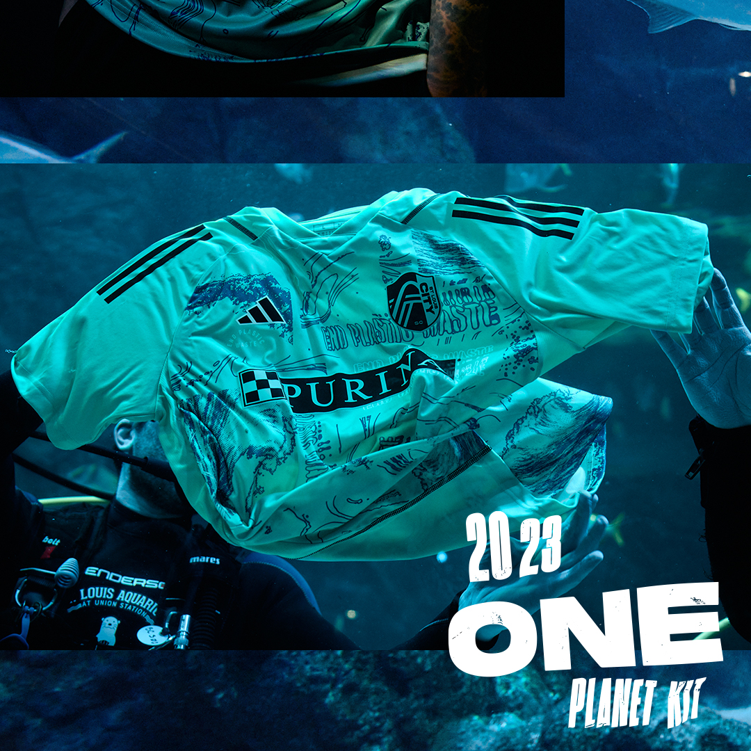 stlCITYsc's tweet photo. 🌎Introducing the One Planet Jersey 🌎

We’re proud to join the effort to make MLS the Most Sustainable League in Sports.

Made by @adidas. Inspired by the ocean. On a mission to help End Plastic Waste. https://t.co/X8ZLopS4lL