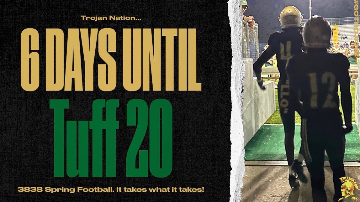 Linc_TrojansFB's tweet photo. Whomever runs out that tunnel with this Green and Gold on… just know it was EARNED, not GIVEN!
#TrojanPride⚔️ #Tuff20😈 #CountdownToCompetition🎉 https://t.co/BEx7eaQyVN