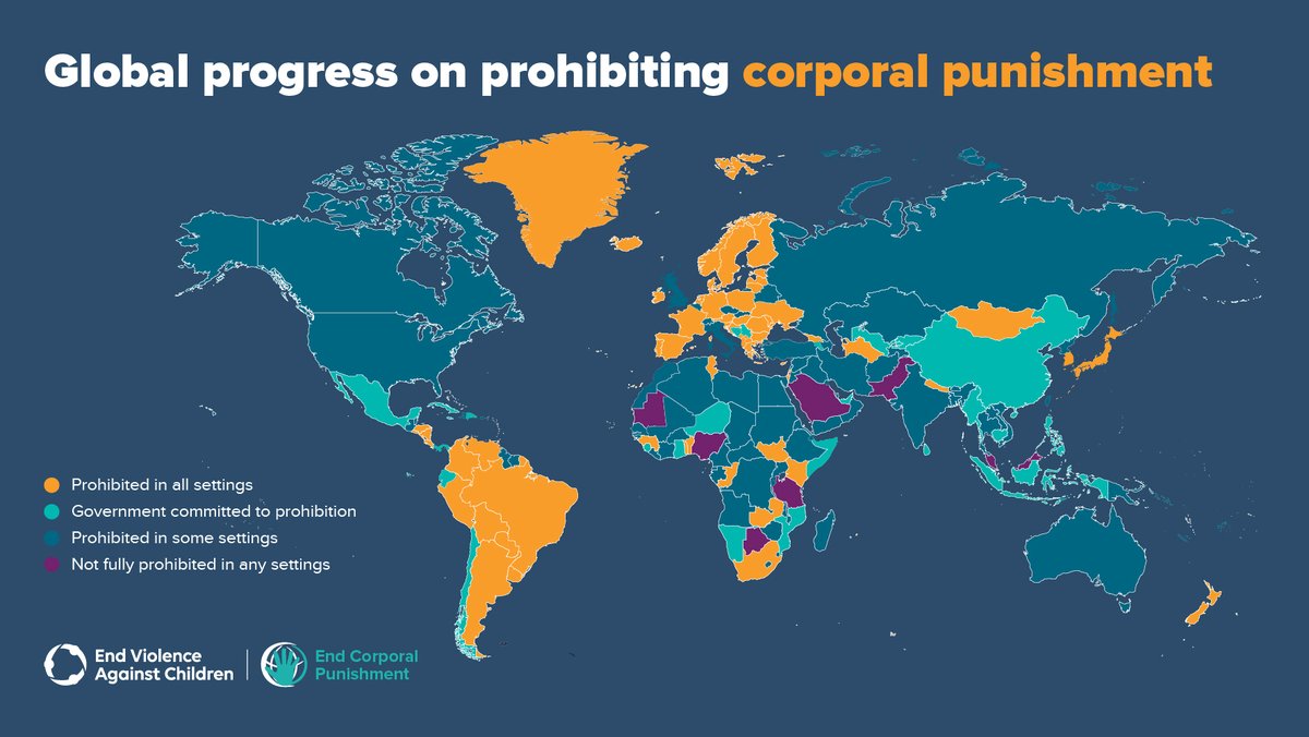 133 countries still allow corporal punishment in the home. The time to end corporal punishment is now!

Join the movement for global progress to protect children on the International Day to #EndCorporalPunishment.

bit.ly/EndCorPun_2023