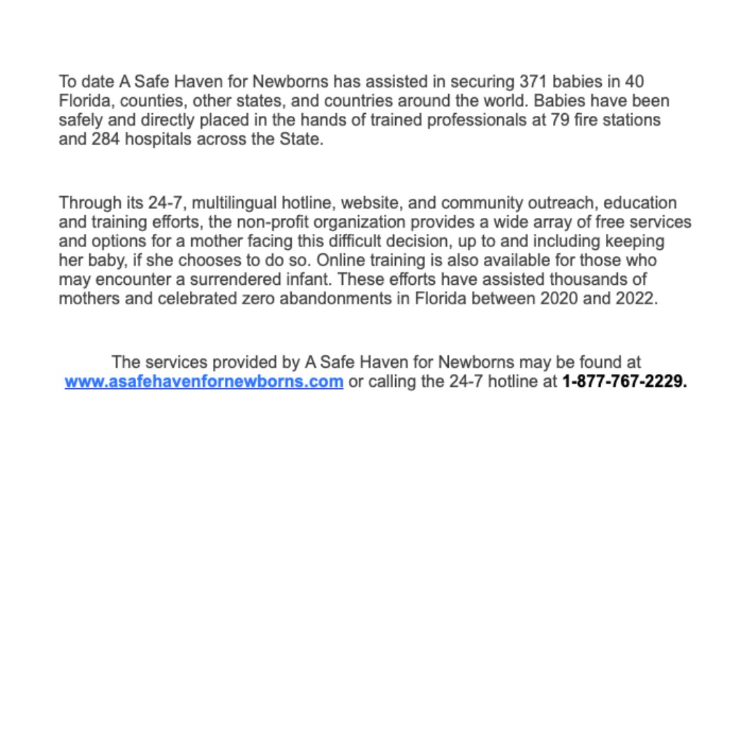 haven4newborns's tweet image. Helping moms and saving newborn lives. Every life is precious! Please share this good news on your social media.
#asafehavenfornewborns #infantabuse #pregnantwomen  #stopinfantabandonment #pregnantandalone #ashfnb #safetynet #safehavenlaw #safesurrender #everylifeisprecious