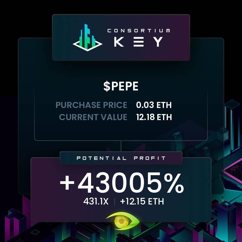 gm gm, $pepe holders rejoice - closing in on 500x 🙏

ty <a href="/ConsortiumKey/">Consortium Key</a>, my precious priceless baby, for the beautiful entries always

Key In or keep missing