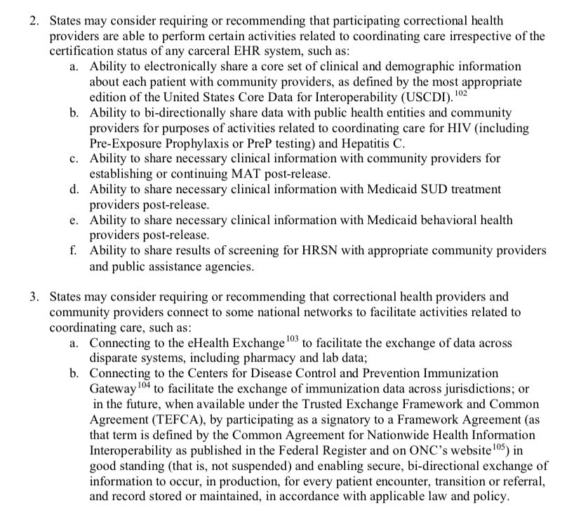 New from <a href="/CMSGov/">CMSGov</a> huge green light to use tech to help recently incarcerated with Medicaid 

Opportunities to Test Transition-Related Strategies to Support Community Reentry and Improve Care Transitions for Individuals Who Are Incarcerated

#HIMMS23 

medicaid.gov/federal-policy…
