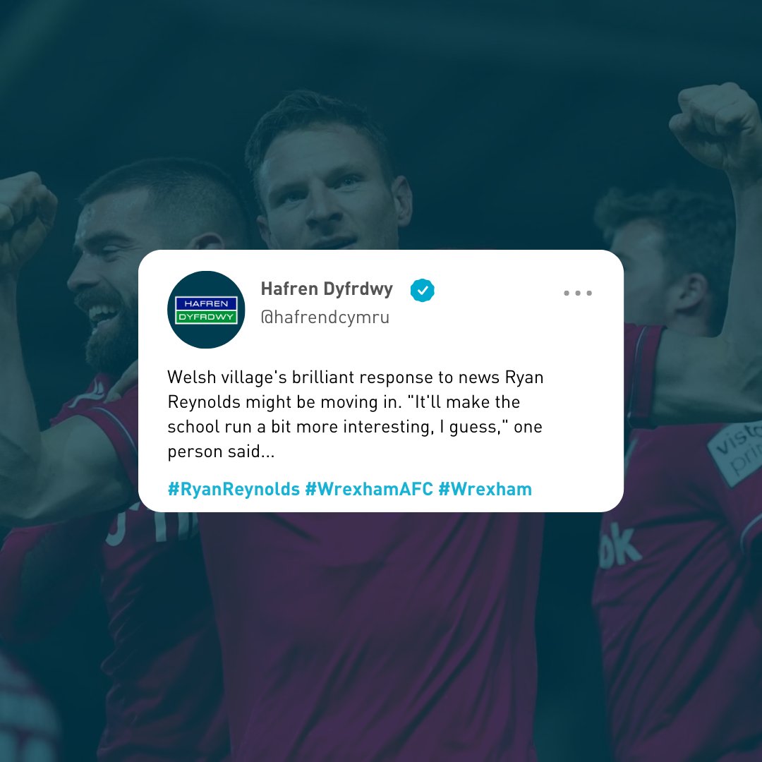 hafrendcymru's tweet photo. Headlines just in from Wales Online 🚨

@VancityReynolds has reportedly brought a house not too far from the Wrexham AFC grounds ⚽️

The football's pretty good - but we think it might've been the water that did it for Ryan 😁 

#wrexham #wrexhamafc #ryanreynolds https://t.co/h1E8EEmylO