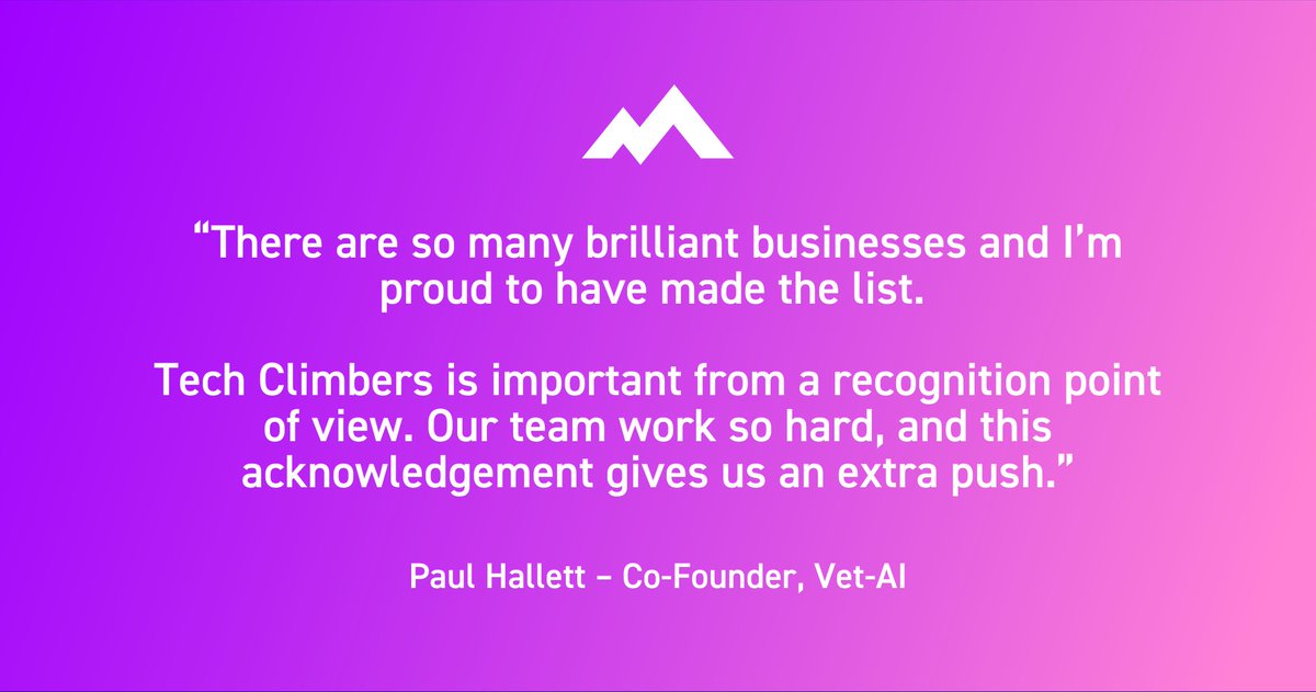 See what Leeds Tech Climber, <a href="/VetAI_RD/">Vet AI</a>, had to say about last year's campaign. 

Are you looking for recognition? Enter for a chance to be published in our regional list that spotlights the shining tech businesses in Yorkshire👇🏻
hubs.ly/Q01LVzZq0