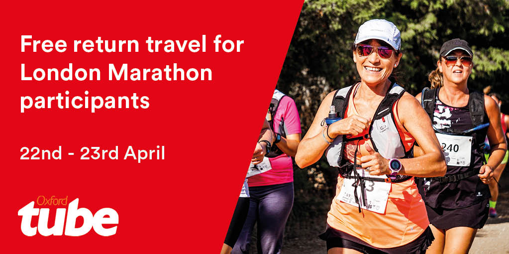 Oxford_Tube's tweet photo. Lace up those trainers, it’s #Marathonweek! Get to London and back for free if you’re taking part in @LondonMarathon! Just show your proof of entry into the race when you board #WeRunTogether > https://t.co/43n9K19sd8 https://t.co/3M7KhbY1CX