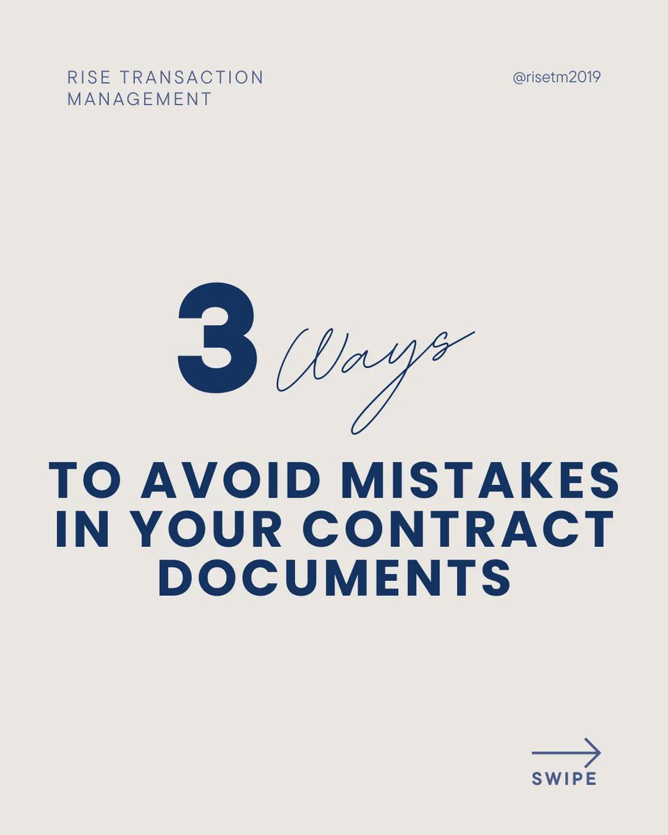 risetm2019's tweet image. Contract management made easy! 📝 Check out these helpful tips for simple ways to prevent mistakes in your contract documents. 💼#ContractTips #SimplifyYourProcess
