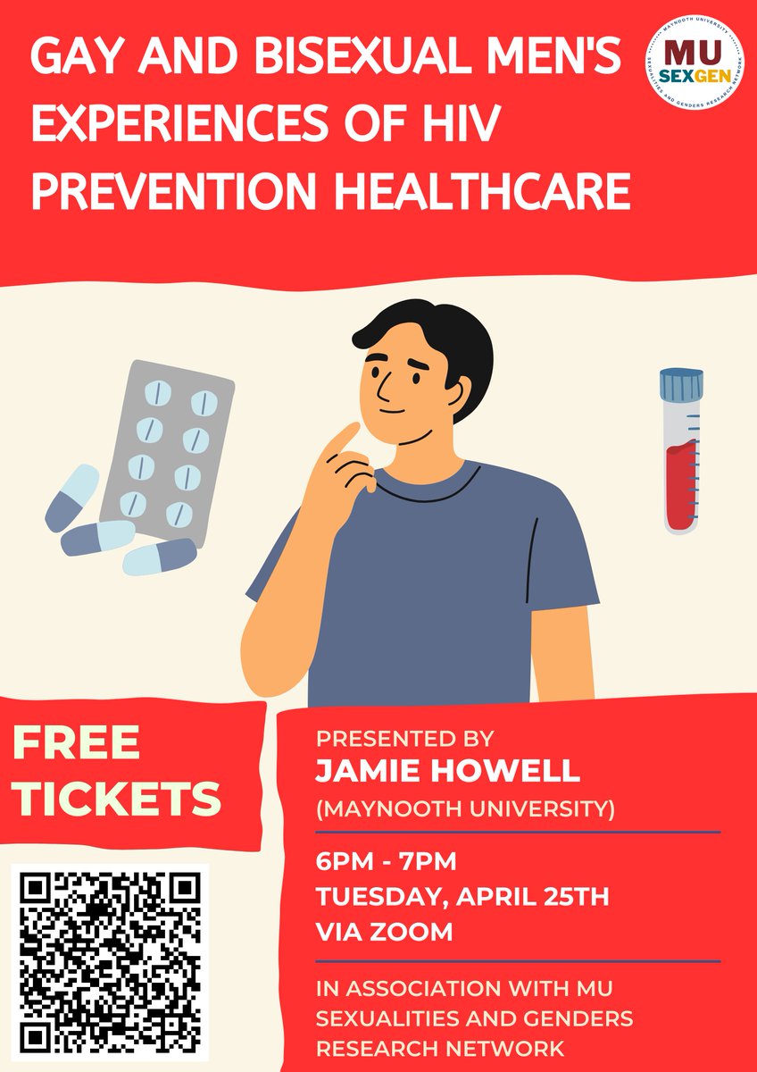 GCNmag's tweet photo. On Tuesday, April 25, @MaynoothUni is hosting a webinar with @JamieDHowell on Gay and Bisexual Men's Experiences of HIV Prevention Healthcare. Register for a free ticket here 👉 https://t.co/nLFGucca3I https://t.co/Ao3gFzVD0z